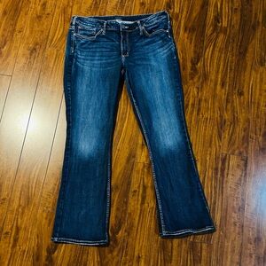 Silver Jeans Dark Blue Flare Leg Denim